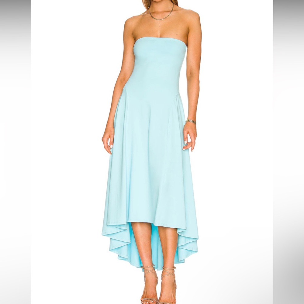Susana Monaco Strapless maxi dress in fresh water